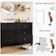 thumbnail image 5 of Spacious 6 Drawer Dresser for Bedroom - Modern Wooden Storage Cabinet with Deep Drawers & Metal Knobs - Wide Organizer for Closet, Nursery, Living Room, Entryway - Black, 5 of 7