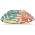 thumbnail image 3 of Summer Palm Leaf Pillow Covers 18x18 Set of 2, Coral Tropical Leaf Decorative Outdoor Throw Pillow Covers Green Blue Botanical Farmhouse Cushion Case Linen Square Decor for Home Couch Sofa, 3 of 6