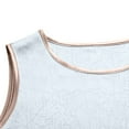 thumbnail image 3 of Wyobmus Womens Satin Tank Tops Soft Ice Silk Chiffon Blouse Crew Neck Sleeveless Camisole Shirt Contrast Trim Basic Summer Shirt M-4X White, 3 of 5