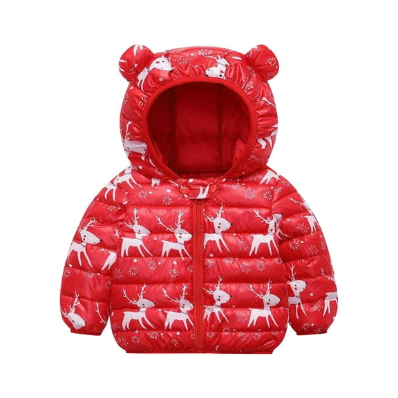 TAIAOJING Bomber Down Puffer Jacket for Girls Boys Winter Coats Kids Toddler Baby Boys Girls Solid Padded Winter Warm Clothes Coat Fall Winter Outerwear Parka 2-3 Years