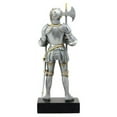 thumbnail image 5 of Silver & Gold Italian Knight Figurine 9"H Medieval Suit Of Armor Battle Axeman, 5 of 7