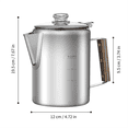 thumbnail image 2 of Coffee Percolator with 90pcs Coffee Filters-9 Cup,Stainless Steel Material Camping Coffee Pot,for Home,Camping,1 x Coffee pot 90 x filter,Silver, 2 of 6