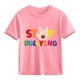 thumbnail image 4 of Camisa de Vestido de Manga Corta de los Niños Moda Lindo Cuello Redondo Impresión Tee Tela Suave Transpirable para Viajes Escolares Informales, 4 of 8