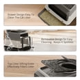 thumbnail image 4 of Cat Litter Box + Mat, Fully Enclosed Large Covered Kitty Toilet with Drawer Tray & Top Sifting Grate, Odor Control Design, 21.7*13.8in, 4 of 5