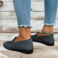 thumbnail image 6 of HTHLVMD Walking Shoes Women Slip On, Womens Orthopedic Shoes, Women's Ballet Flats Knit Dress Shoes Comfortable Casual Dressy Shoes Work Flat Round Toe Slip On Ballerina Flats for Women, Dark Gray 6, 6 of 6