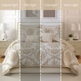 thumbnail image 4 of Nanshing Home 7 Piece Gold Comforter Set, California King, Elegant Jacquard Floral Bed in a Bag, Microfiber Bedding All Seasons with Pillow Shams, Decorative Pillows and Bed Skirt, 4 of 8