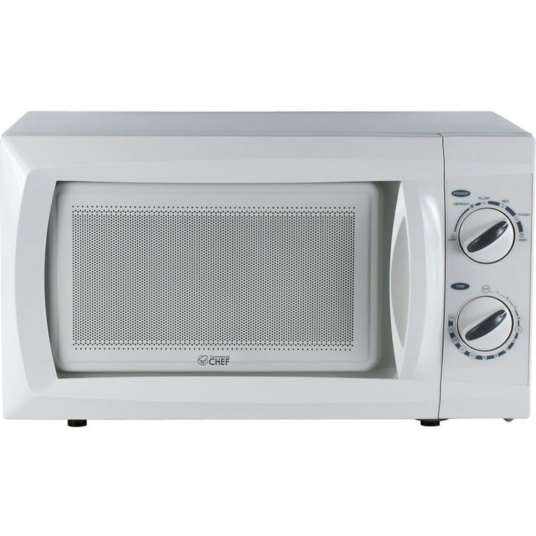 Commercial Chef Small Countertop Microwave With Digital Display 0.7 Cu Ft  White - Office Depot