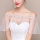 thumbnail image 5 of Vestido de novia, vestido de novia, cheongsam, cuello alto, encaje, malla, chal, capa, borla, 5 of 6