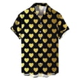 thumbnail image 3 of Camisa con estampado de corazón y amor para hombre, blusa de manga corta abotonada de verano, ropa para el día de San Valentín, vestidos de fiesta sociales, tops, 3 of 5