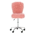 thumbnail image 5 of Linon Wilaford Task Chair with Adjustable Height & Swivel, 275 lb. Capacity, Vibrant Pink Faux Fur, 5 of 14