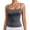 Dark Gray, variant on Women's Tank Top Double Lined Basic Camisole Spaghetti Straps Sleeveless Undershirt Solid Simple Work Daily Shirts Brown XXL