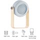 thumbnail image 4 of Lámpara de mesa plegable, 4000 mah Luz de noche segura para bebés Lámparas de mesita de noche portátiles Lámparas de dormitorio con control táctil, 3 modos Led dontodent Kuyhfg Sin marca, 4 of 5