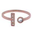 thumbnail image 1 of Anillo de Mujer Inicial Letra LuckyLy, Oro Rosa 18k y Zirconia Cúbica, Modelo Layla rosa UNITALLA, 1 of 6