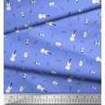 thumbnail image 2 of Soimoi Satin Silk Fabric Notes,Guitar & Saxophones Musical Instrument Fabric Prints by Yard 42 Inch Wide, 2 of 3
