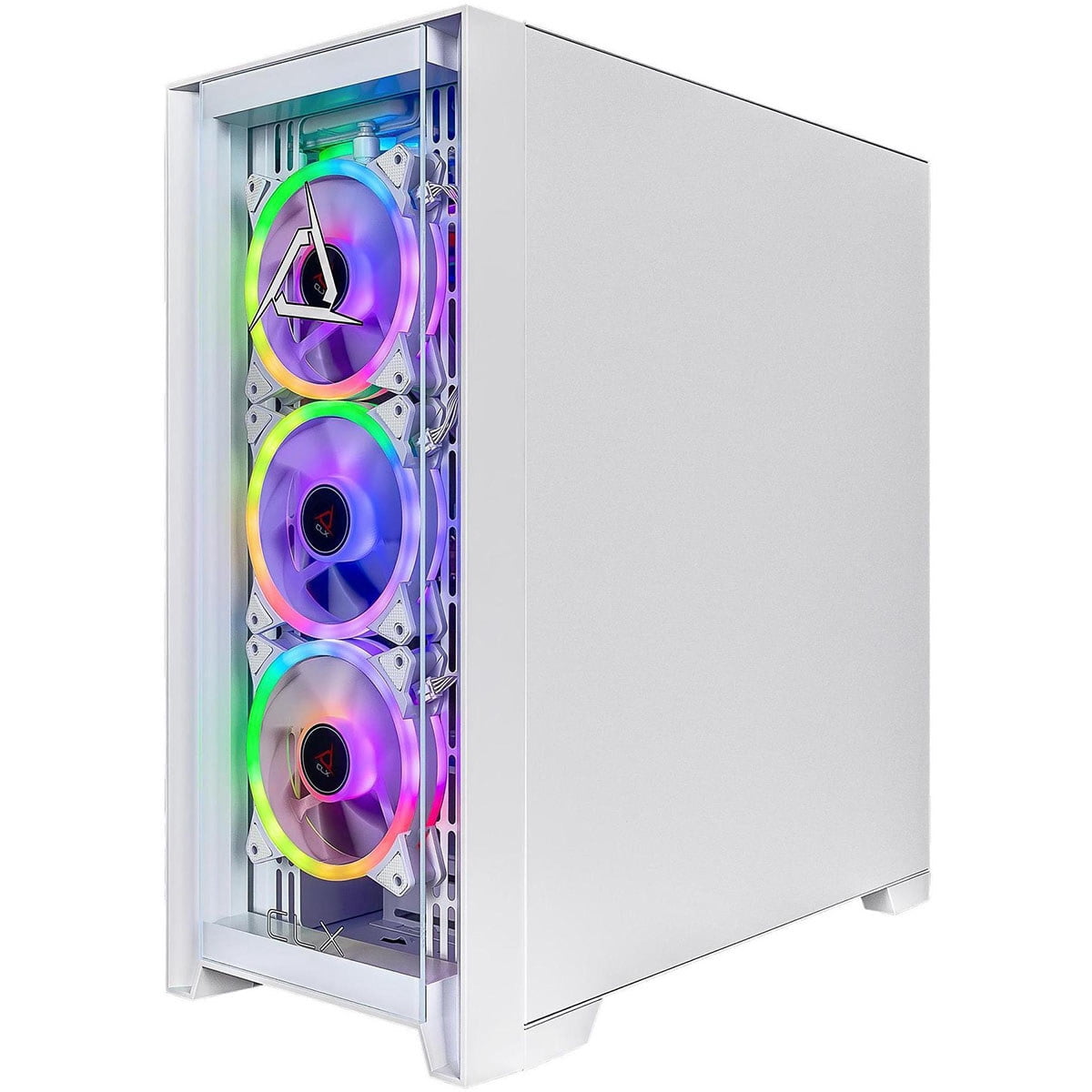 CLX SET Liquid Cooled Gaming Desktop Computer, AMD Ryzen 9 9900X 4.4GHz, 32GB RAM, 2TB SSD, NVIDIA GeForce RTX 5070 Ti 16GB, Windows 11 Home, White