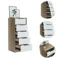 thumbnail image 4 of We Have Furniture 5 Drawers Dresser Maryland, Metal Handle, White / Pine Finish, 4 of 6