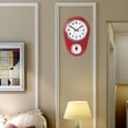 thumbnail image 3 of Loewten Wall Clock, Red Hanging Clock, For Kitchen For Living Room, 3 of 8