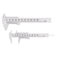thumbnail image 1 of Uxcell 10pcs Mini Calibrador Vernier de Plástico 100mm Escala Simple Regla de Medición, Blanco, 1 of 6