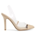 thumbnail image 3 of Charles David Madalyn Clear Transparent Cushioned Footbed Slingback Heel Pumps (Clear, 6), 3 of 6