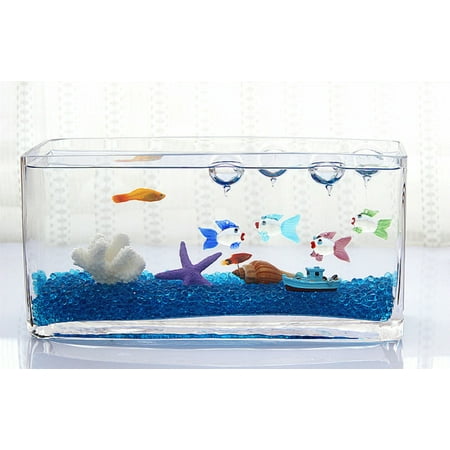 Aquarium Decorations Colorful Floating Blown Glass Bubble Micro