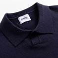 thumbnail image 5 of Mens Sweater Knit Tops Blouse Men Fall Winter Korean Style Striped Lapel Casual Loose Youth Knitwear Shirt, 5 of 6