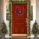 thumbnail image 5 of Decoraciones navideñas Luces de aceite navideñas Flores rojas navideñas Corona navideña para colgar en la puerta, 5 of 5