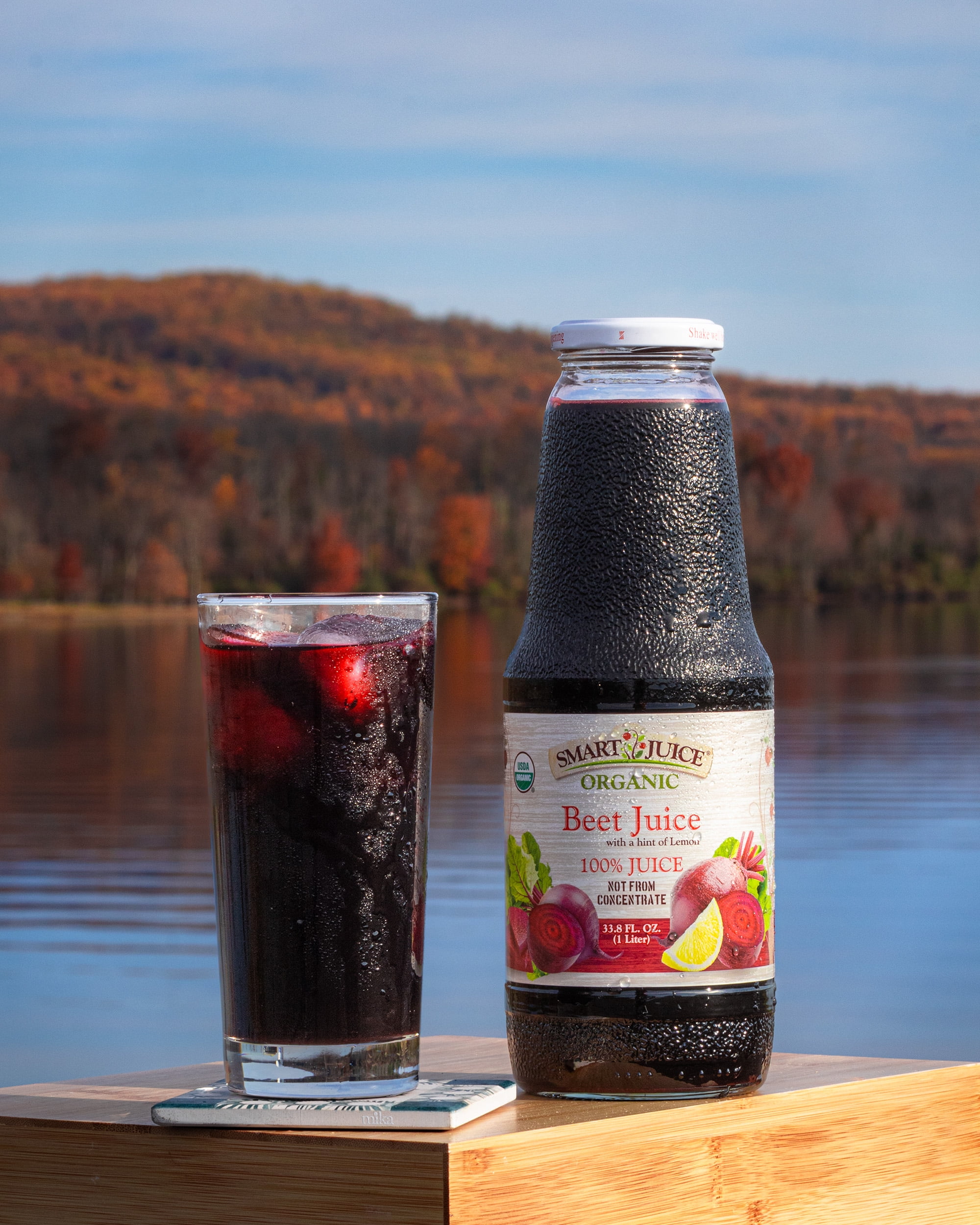 Smart Juice Organic Beet Juice - 33.8 fl oz (1L) - (Pack of 6) 100% Juice Not From Concentrate