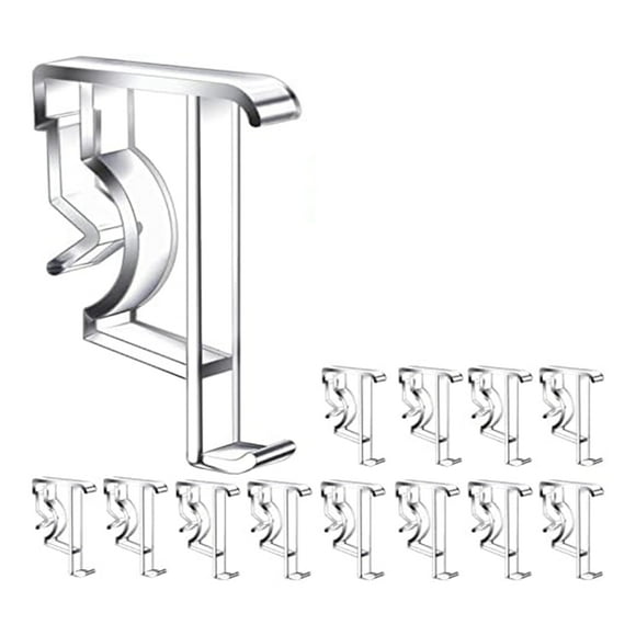 2 Inch Clear Blind Clips for Valance, Valance Clips for Wood or Faux Wood Horizontal Blinds Valance (12 Pieces)