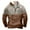Khaki, variant on Mens Fashion Stand Collar Jackets Vintage Color Block Print Long Sleeve 1/4 Zip up Pullover Sweatshirts Loose Regular Fit Comfy Workout Outwear Coat with Pocket Beige L