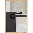 thumbnail image 3 of IDEA4WALL Framed Canvas Art Wall Decor Black, White, Gold and Gray Color Block Abstract Brushstroke Oil Painting Minimalism Decorative Elements for Dorm Home Office - 24"x36", 3 of 4