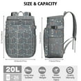 thumbnail image 3 of Earthy Bohemian Style Insulated Backpack Cooler - 20L Soft Cooler Bag, Boho Chic for Camping, 3 of 6