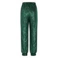 thumbnail image 5 of Sequin Pants Green Sparkle Outfit High Waisted Wide Leg Women'S Holiday Pants Womens Disco Pants, 5 of 6