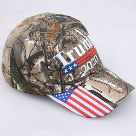 U.S. Presidential Election Camouflage Embroidered Print Trump 2020 Hat ...