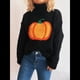 thumbnail image 5 of Suéter de Cuello Alto con Flores Torcidas para Mujer, de Larga, Informal, Cálido, para Otoño e Invierno Negro L, 5 of 9