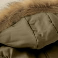 thumbnail image 5 of Women Warm Thickened Overcoat Warm Trendy Winter Fleece Fashion Lined Hooded Snow Coat Jacket Outwear, 5 of 8