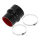 thumbnail image 1 of Ofertas Únicas 1 Juego 70mm/2.76"-80mm/3.15" 102mm/4.02" Longitud Manguera de Silicona Negra Roja para Automóvil con Abrazaderas Manguera en Forma de Joroba Manguera de Refrigerante Universal, 1 of 7