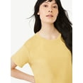 thumbnail image 5 of Free Assembly Women's Crop Box Tee with Short Sleeves, Sizes XS-XXXL, 5 of 7