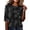 Black, variant on 3/4 Length Sleeve for Women Crew Neck Bat,ghost,pumpkin Graphic Shirts Cute Casual Halloween Shirt Black S