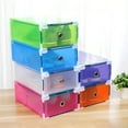 thumbnail image 4 of Neinkie Thickened Clear Plastic Stackable Shoe Boxes, Foldable Shoe Organizer Sneaker Shoe Containers Shoe Storage Bins Drop Front Shoe Storage Boxes for Men, Women & Kids, 4 of 7