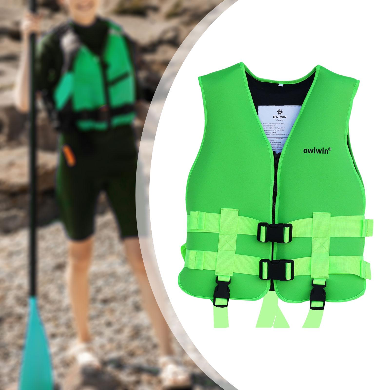 Aide à La Flottabilité Adulte, Gilet Solide Idéal pour Les Sports Nautiques, Kayak, Sup, Bateau, Plongée en Apnée (Blue, S