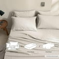 thumbnail image 4 of Simple&Opulence 100% Linen Sheet Set Solid Color- 6 Pcs Washed French Flax Bed Sheets (1 Flat Sheet, 1 Fitted Sheet, 4 Pillowcases) - Breathable Home Collection (Basic Linen, King), 4 of 8