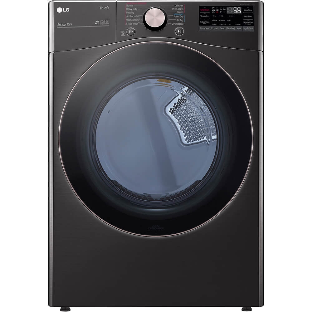 LG DLGX4001B 7.4 Cu. Ft. Black Steel Ultra Large Capacity Smart Front Load Gas Dryer