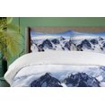 thumbnail image 3 of Ambesonne Winter Duvet Cover Set, Mountain Peak Scenery, 2-Calking, White Blue, 3 of 6