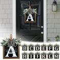 thumbnail image 2 of Front Door Decorations Alphabet Wreath Sign  Outdoor Hanging Decoration  11.8”*11.8”, 2 of 3