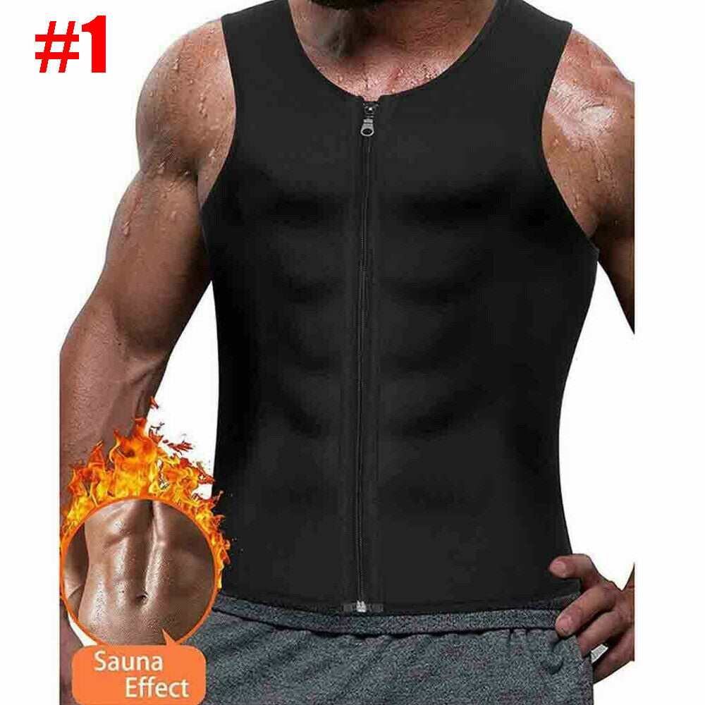 EXTREME Neoprene Men Vest Body Shaper Hot Sweat Workout Tank Top Sauna Suit USA