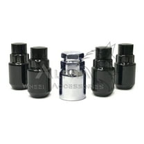 4 Black Wheel Locks 14x1.5 Fits Ford F-150 Expedition Navigator   Security Key