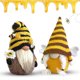thumbnail image 3 of Gnomo de abeja a rayas, escandinavo, Tomte, Nisse, sueco, elfo de miel, decoración de cocina de granja, estante, bandeja escalonada, 3 of 5