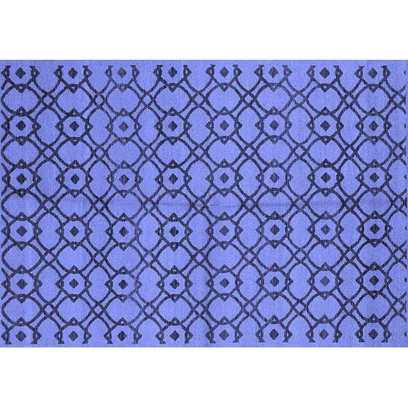 Ahgly Company Indoor Rectangle Oriental Blue Industrial Area Rugs, 6' x 9'