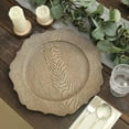 thumbnail image 4 of 13" Charger Plates - Set of 24 - Rustic Natural Embossed Wood Grain Round Acrylic Charger Plates with Scalloped Rim, Ideal for Dinner Party Wedding Holiday Bulk Events, 4 of 9