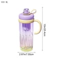 thumbnail image 3 of hulanddfd 950ml Sports Water Bottle with Handle and Straw, Outdoor Portable Water Bottle Summer Large Capacity Water Cup for Women Men(Purple), 3 of 6